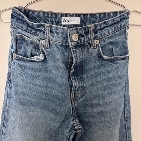 Zara Blue Straight Jeans Versatile Everyday Wear - Picture 2 of 4